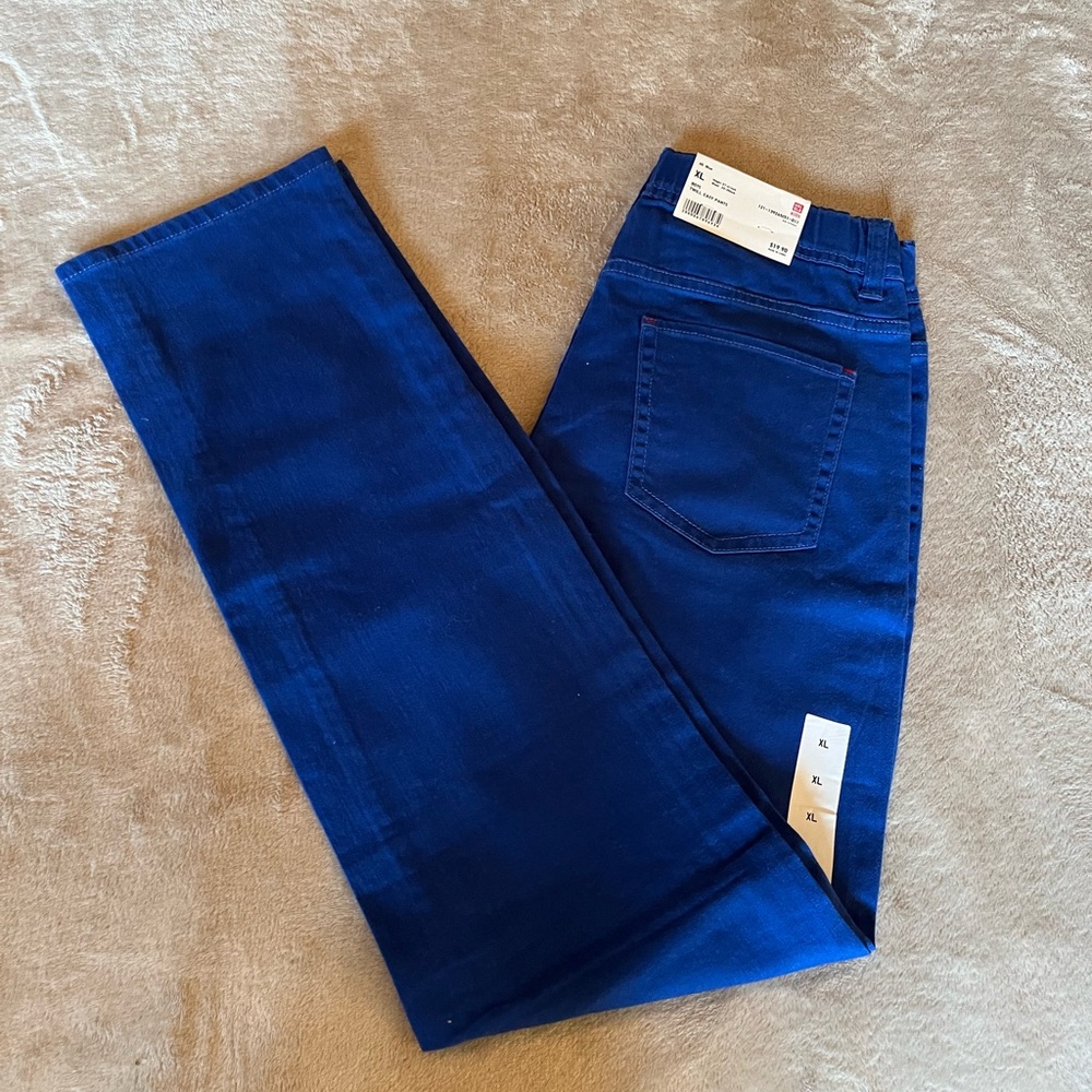 NWT UNIQLO Boys TWILL Easy Pants Height 57-61 inch Waist 23- 25 Inch 92%Cotton